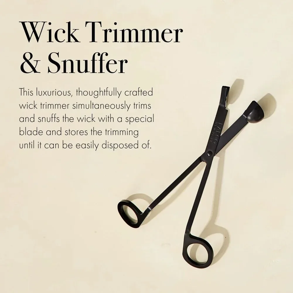 Trimmer & Snuffer - Use on Burning or Extinguished Wicks - Enameled Stainless...